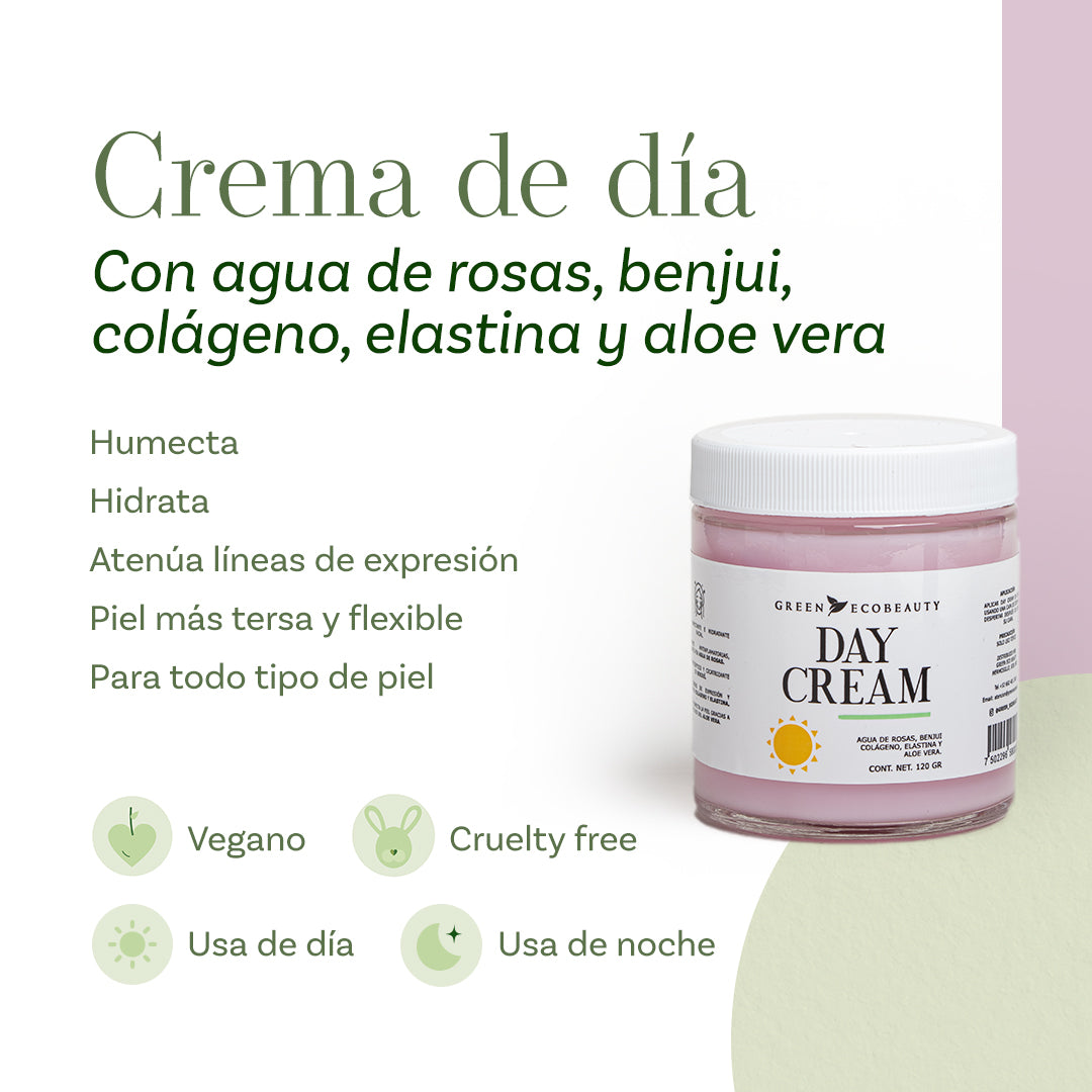 Crema Facial Humectante con Colágeno y Agua de Rosas