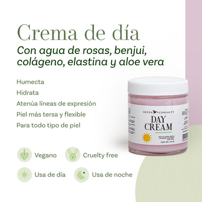 Crema Facial Humectante con Colágeno y Agua de Rosas