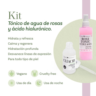 Tónico de Agua de Rosas y Ácido Hialurónico