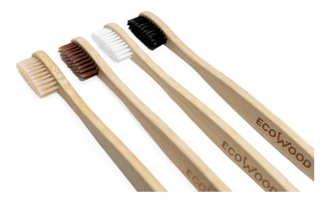 Ecowood Cepillo De Dientes De Bambú Cerdas Suaves 4 Piezas