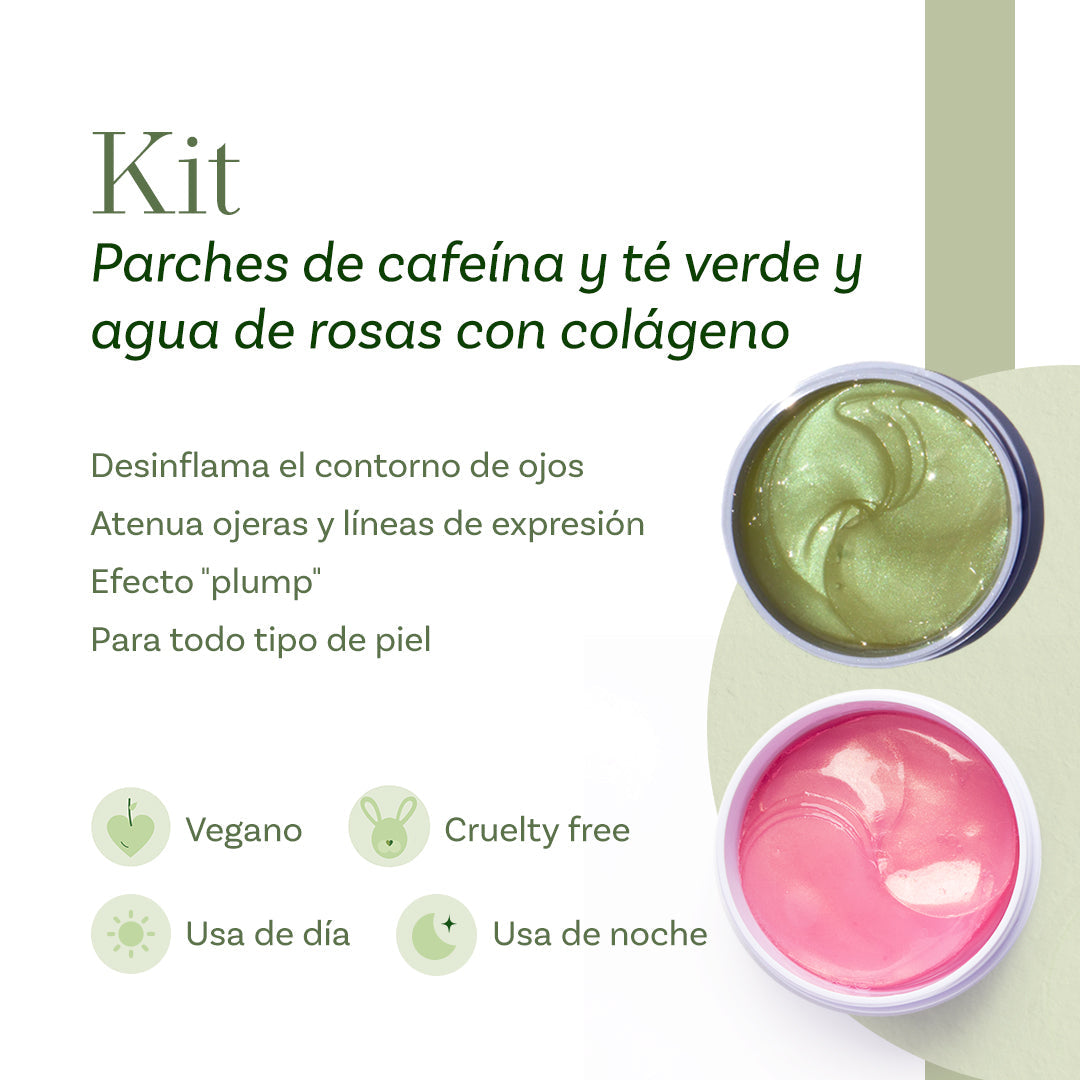 Parches para Ojeras: de Té Verde y Agua de Rosas